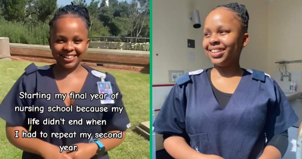 A nursing student failed her second year at university but never gave up.
