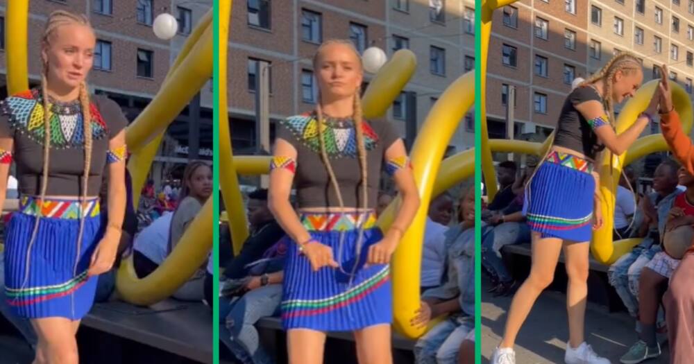 The TikTok dance sensation Isabella, a Danish woman, has captivated South African children with her dance moves The TikTok dance sensation Isabella, a Danish woman, has captivated South African children with her dance moves