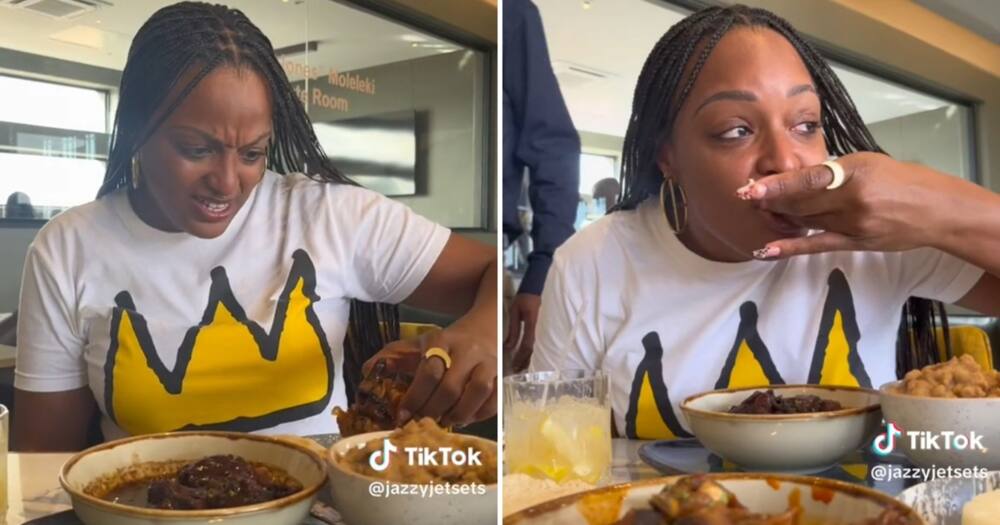 An American woman tried dumpling, mogodu and other SA traditional foods she has never tried before