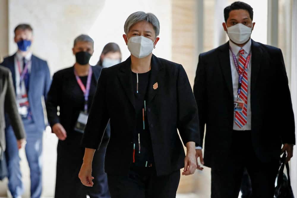 Australia's Foreign Minister Penny Wong (C) will meet with her Chinese counterpart Wang Yi on Friday in Bali Australia's Foreign Minister Penny Wong (C) will meet with her Chinese counterpart Wang Yi on Friday in Bali