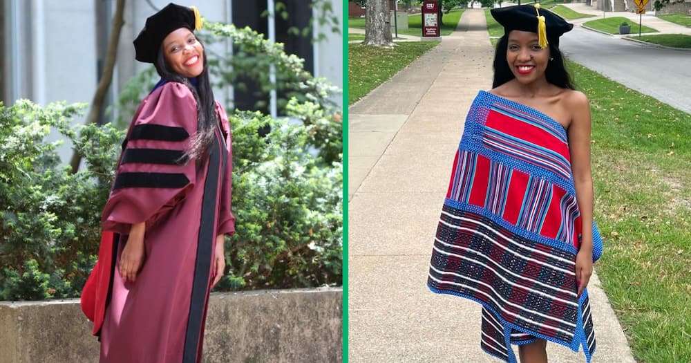 A gorgeous Venda woman obtained her PhD in the USA. She studied economics.