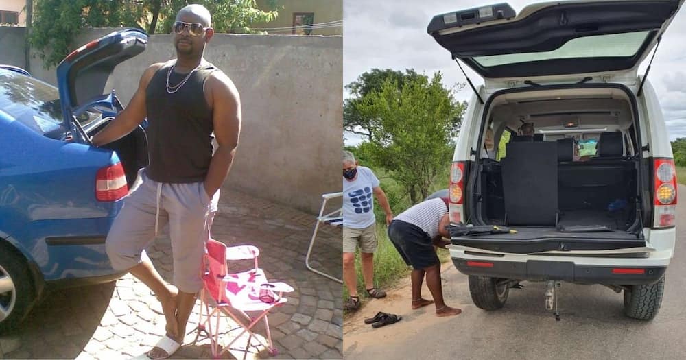 Stranger 'keeps guard' after man gets flat tyre in KNP
