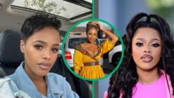 Natasha Thahane celebrates 28th birthday with majestic photo, netizens drag Lorch's name into festivities