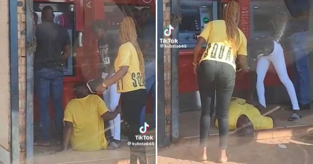Camera footage of man fainting at ABSA ATM went viral