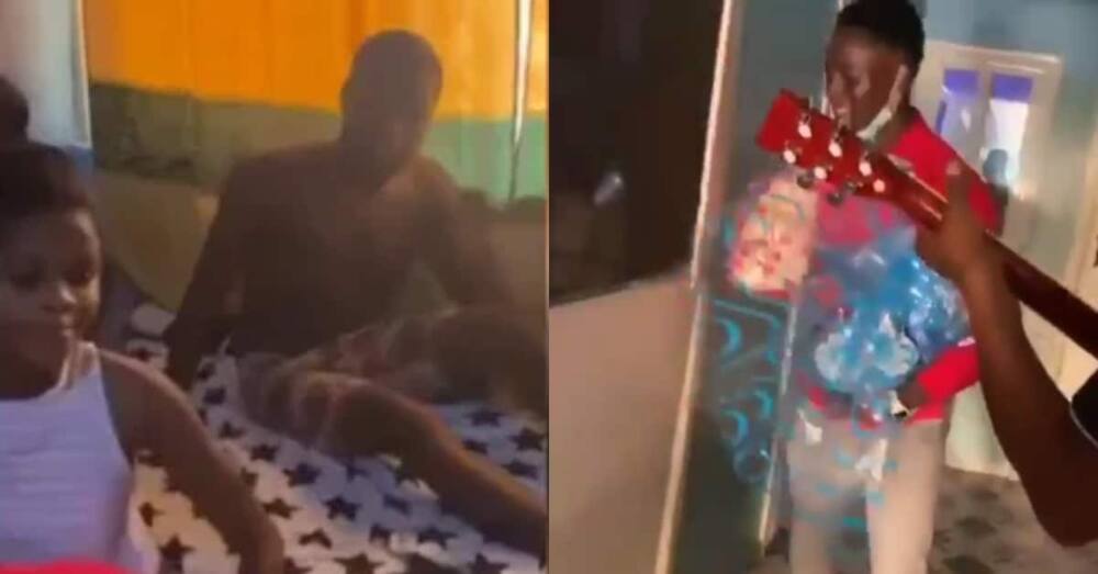 Man delivers Val's Day surprise to girlfriend only to find her in bed with another man