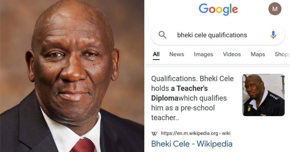 Bheki Cele's teaching diploma
