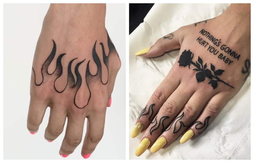 simple pretty hand tattoos