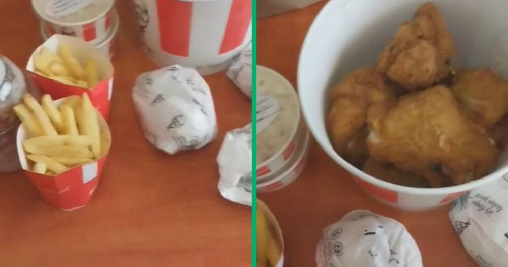 TikTok video of young lady's free KFC