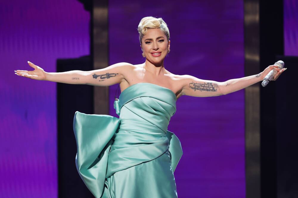Lady Gaga performs onstage during the Annual Grammy Awards