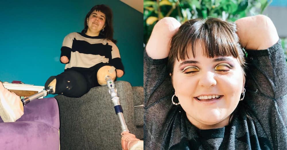 Lady with no arms or legs wows the world with amazing make-up skills