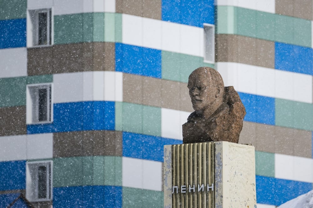 No goodbye Lenin: A bust of the Bolshevik leader survived the collapse of the Soviet Union in a Russian enclave on the Norwegian island of Spitsbergen