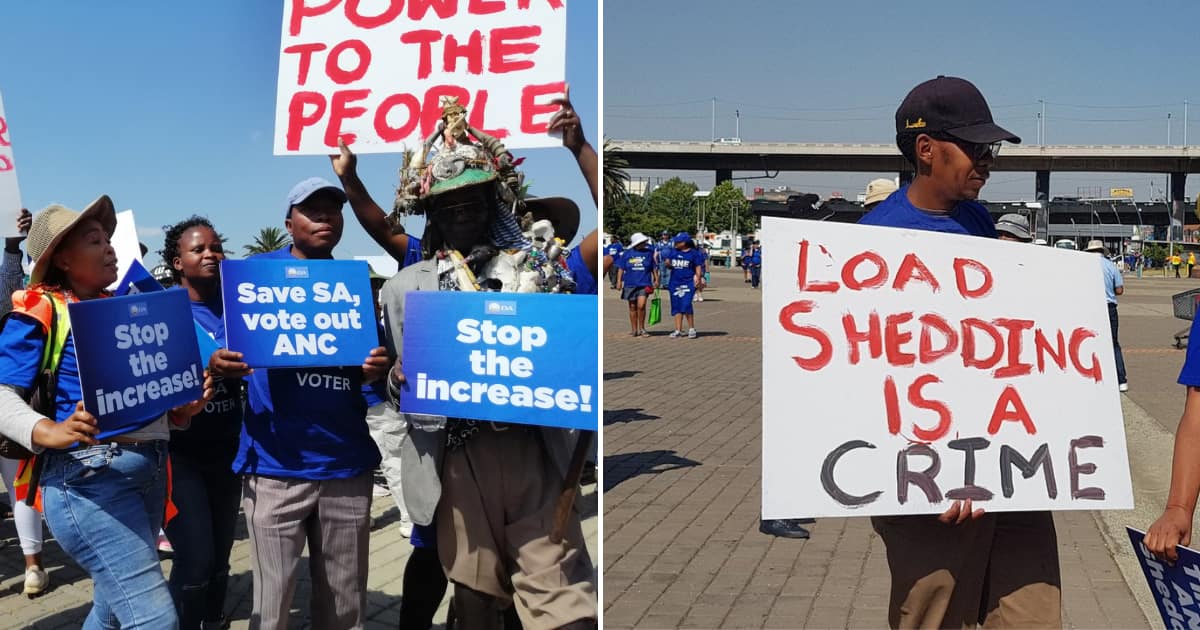 DA Marches To Luthuli House Over Loadshedding, ANC Youth League Plans ...