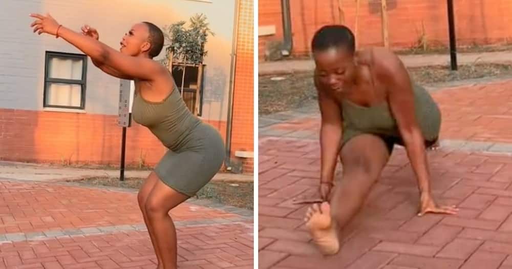 Woman flexes Zulu dance routine