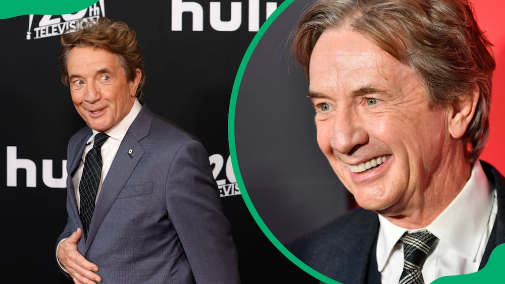 Martin Short during the Plaza Suite opening night (right) and the Los Angeles premiere of Only Murders in the Building Season 2 at DGA Theater Complex (right).