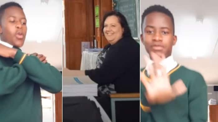 “Coolest teacher”: Video of a young man busting a move in front of teacher warms Mzansi