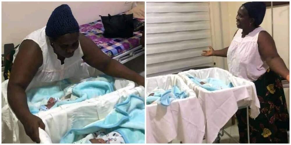 Joy as Nigerian Couple Welcome a Set of Twins after 18 Years of Marriage, Photos of the Kids Spark Reactions