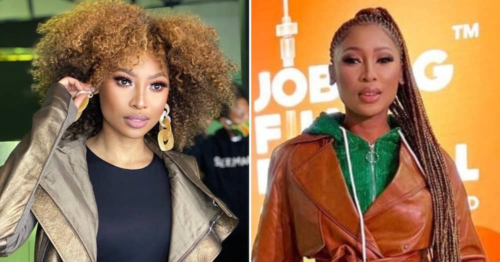 Enhle Mbali defended herself against people who claimed she was with her married man Justice Huni.