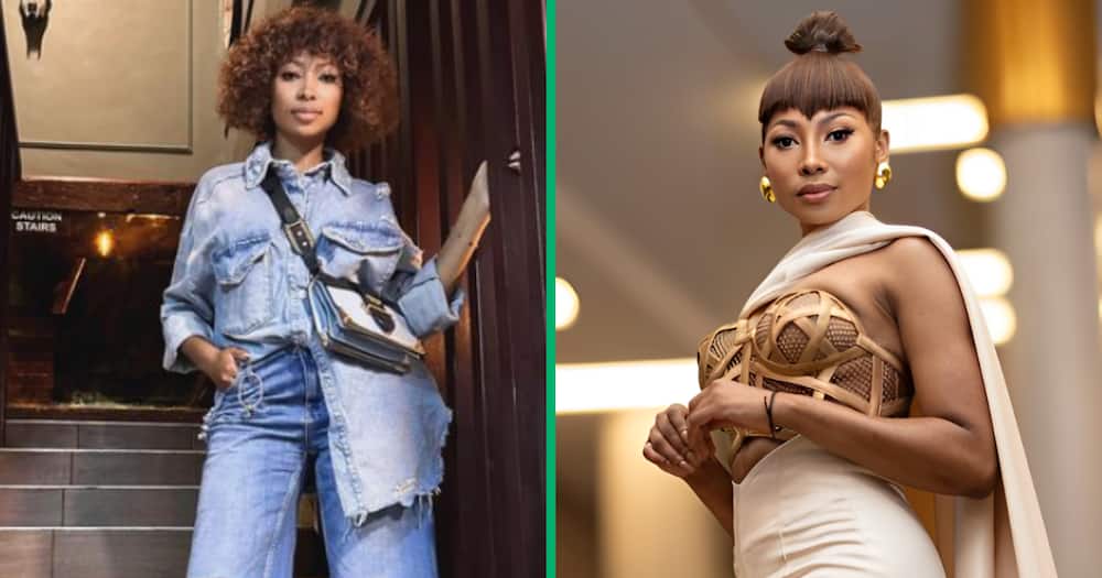 Enhle Mbali shared a video of herself when she came into the spotlight at age 17