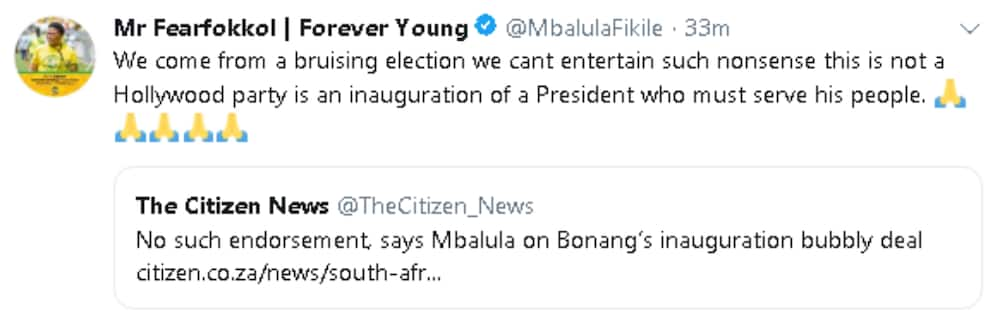 Mbalula: There's no endorsement on Bonang's inauguration bubbly deal