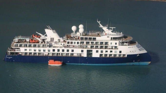 A cruise ship charging over R600K per person is stuck in the freezing Arctic.