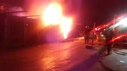 8 Stalls burn down at Pan Africa Mall in Alexandra following a clash between foreigners and Operation Dudula