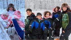 Georgina Rodriguez takes Cristiano Ronaldo’s kids to R30-a-night Lapland cabin to see Santa