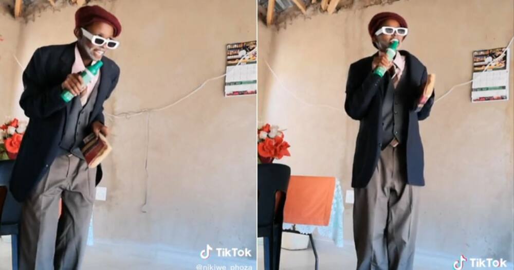 A Tswana woman made a dance video dressed as a man A Tswana woman made a dance video dressed as a man