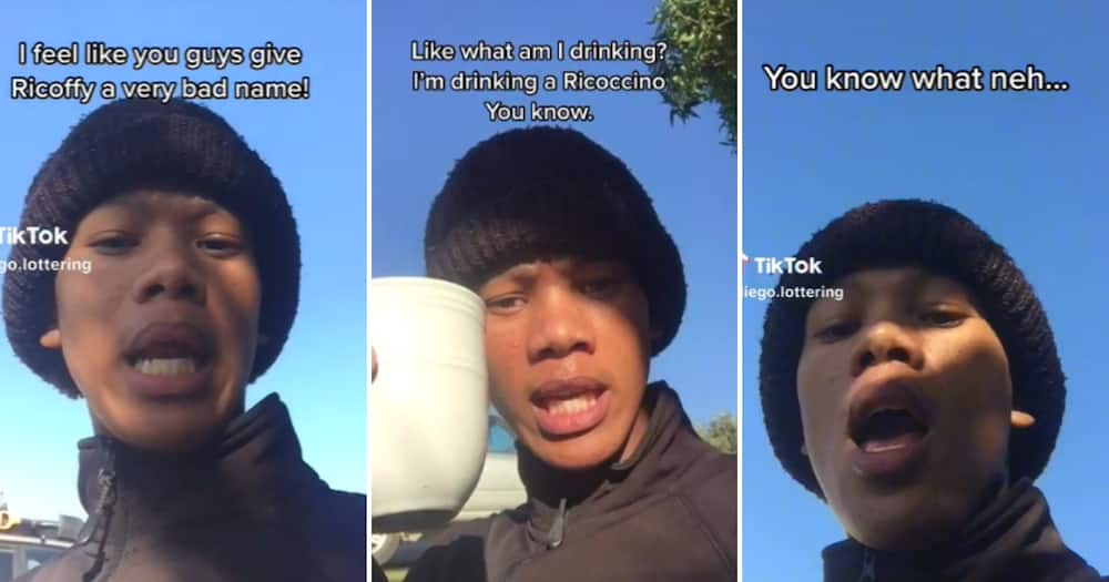 TikTok user @diego.lottering will never let Ricoffy fall