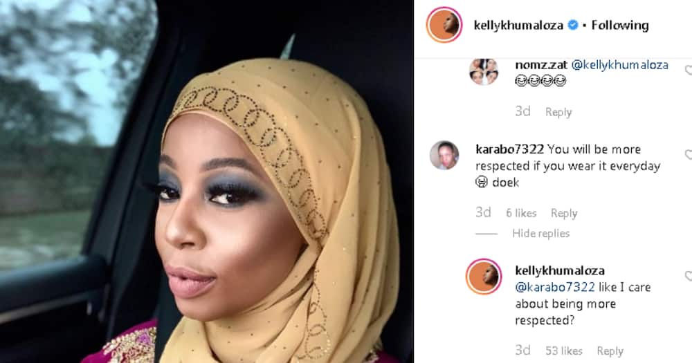 Kelly Khumalo causes a stir with her traditional Islamic attire