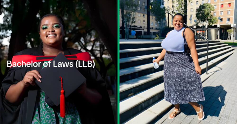 Woman shows off LLB degree vs job
