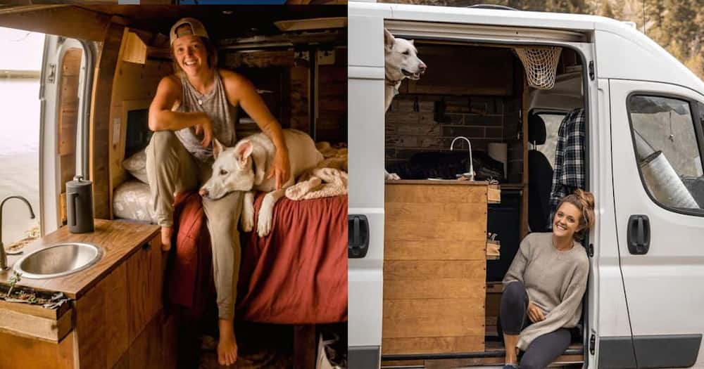 Woman Dumps Boyfriend, Quits Job to Live with Her Dog in Furnished Van