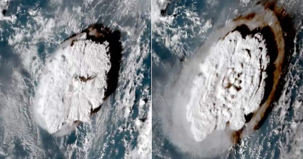 Satellite Captures Hunga Tonga Volcano As It Erupts, Tsunami Warnings Across the Globe