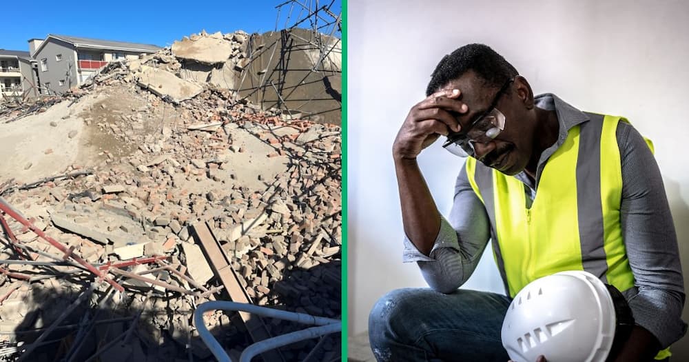 Twenty-two construction workers were rescued from the rubble of a collapsed building in George, Western Cape.