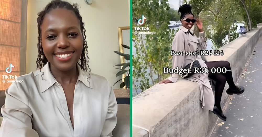 A Mzansi woman posted her spending plan for her trip to France
