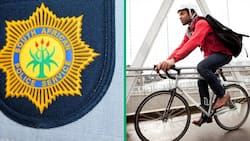 SAPS officer tracks two suspects down on his bicycle, Mzansi applauds his dedication