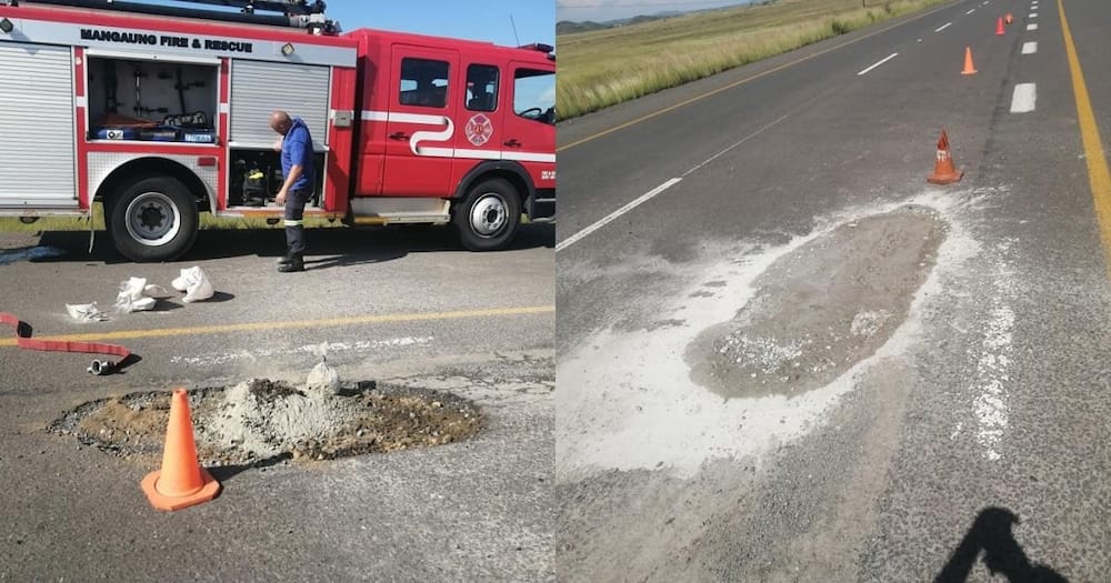 Fire brigade works together to fix a pothole: cool quote