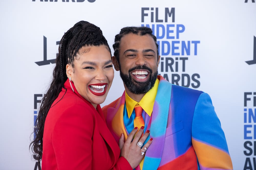 Daveed Diggs, and Emmy Raver-Lampman attend the 2022 Film Independent Spirit Awards