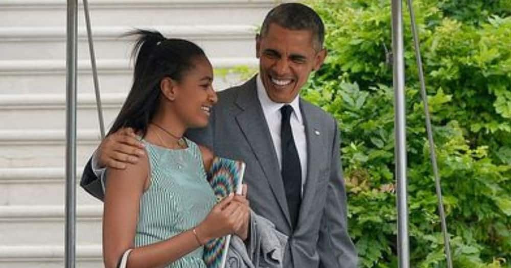 Barack Obama's daughter Sasha snapped while smoking.
