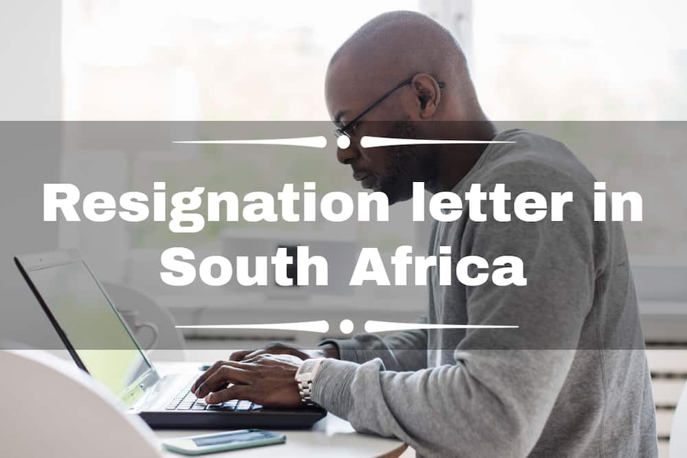 Resignation letter in South Africa