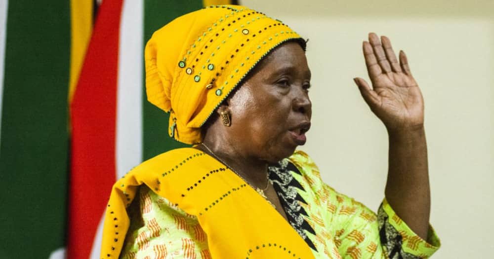 Nkosazana Dlamini-Zuma was sworn in as a minister