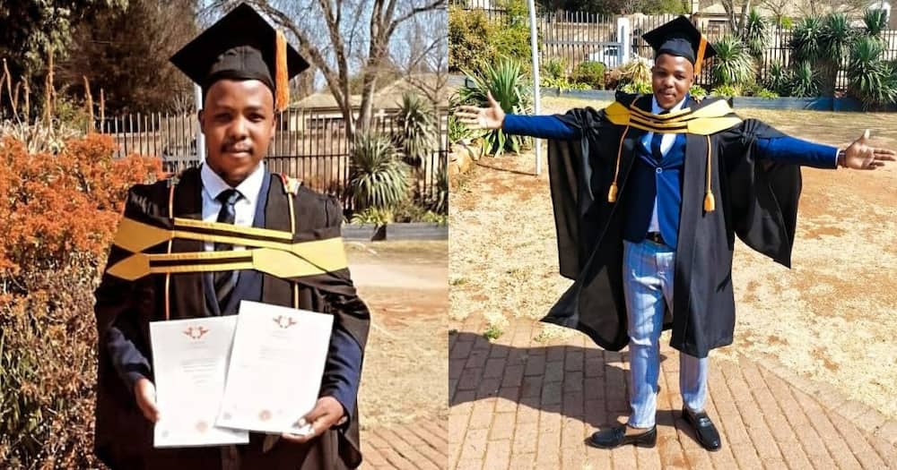 Young man, graduate, two times, University of Johannesburg, Mzansi reacts