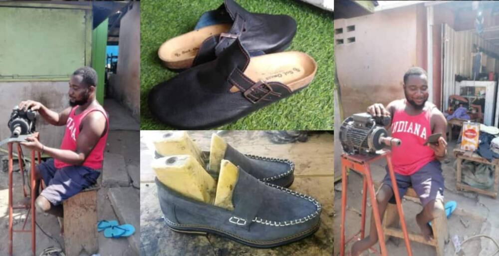 Emmanuel Kofi Attiso: A physically Challenged man who is Makes Gorgeous looking Shoes wows many Emmanuel Kofi Attiso: A physically Challenged man who is Makes Gorgeous looking Shoes wows many