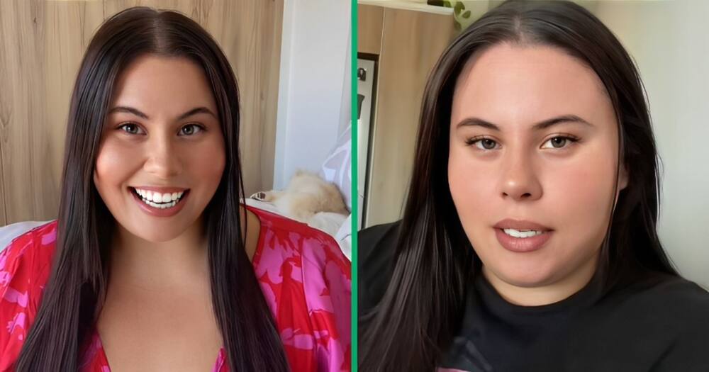 A TikTok video shows a woman unveiling what she bought from Shein.