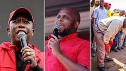 EFF leaders blast President Cyril Ramaphosa for fixing a pothole on “non-existent” road in Mpumalanga