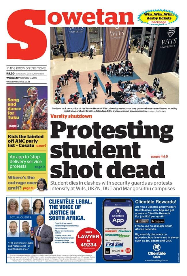 SA newspaper headlines today: 6 February 2019