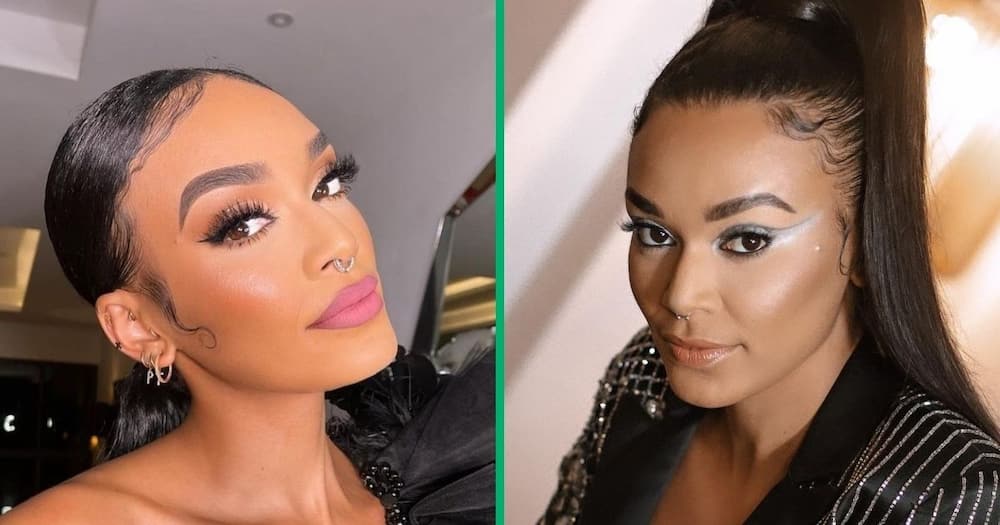 Pearl Thusi showed off her natural beauty on Instagram