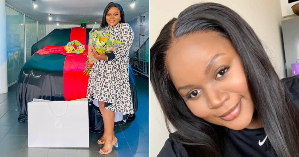 Woman Beams Proudly After Buying Flashy BMW, Mzansi Gushes Over Her Prize: "Your Baby Is Beautiful"