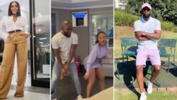 Thando Thabethe & Clement Manyathela busting some serious dance moves in a trending clip leaves Mzansi scratching their heads: "You lack rhythm"