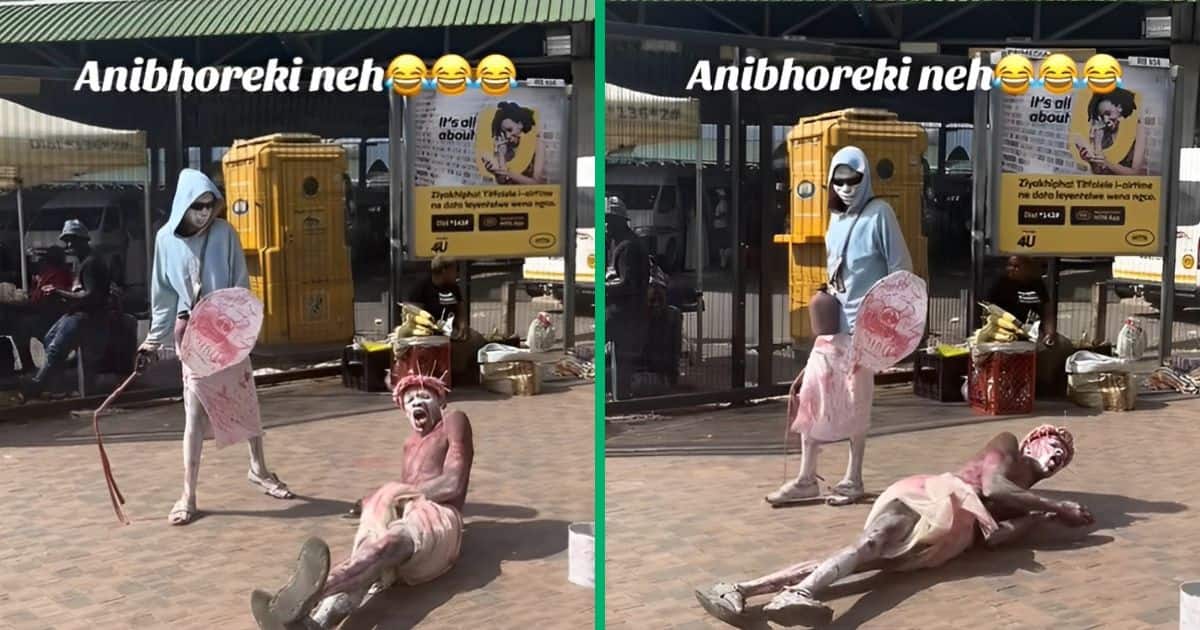 Easter performance by 2 men in streets makes SA laugh, TikTok video shows depiction of iconic Jesus Christ film