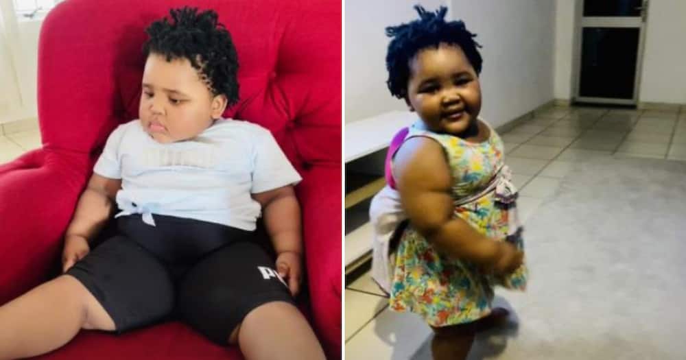 Woman shows off her 2-year-old baby